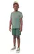 CONJUNTO INFANTIL CAMISETA LISTRAS E BERMUDA CARINHOSO - comprar online