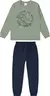 CONJUNTO INFANTIL MENINO MANGA LONGA MALHA E CALÇA EM MOLETINHO VERDE MALWEE na internet