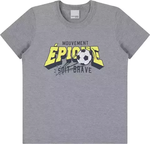 CAMISETA INFANTIL MENINO FUTEBOL ÉPIQUE CINZA MALWEE