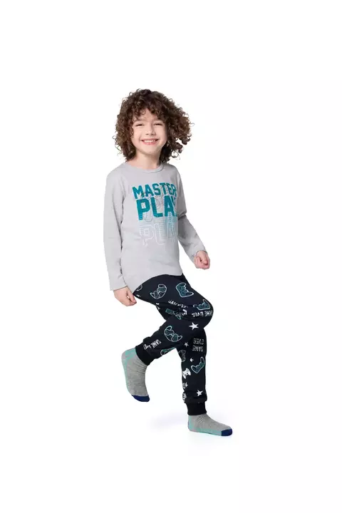 PIJAMA LONGO INFANTIL MENINO BRILHA NO ESCURO MASTER PLAY MALWEE - comprar online