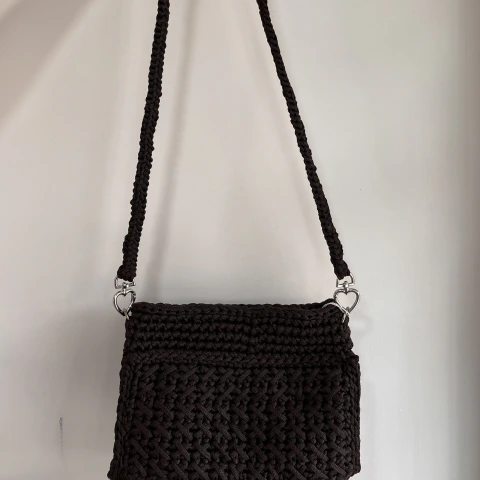 Bolsa crochê Marrom