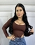 Body Feminino Manga Longa Cavado na internet