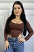 Body Feminino Manga Longa Cavado - comprar online