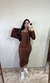 Conjunto Bolero + Vestido Canelado Midi - comprar online