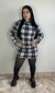 Vestido Xadrez Gola Alta Manga Longa - CLOSET 48K