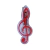 Clipe Clave de Sol - VERMELHO - comprar online