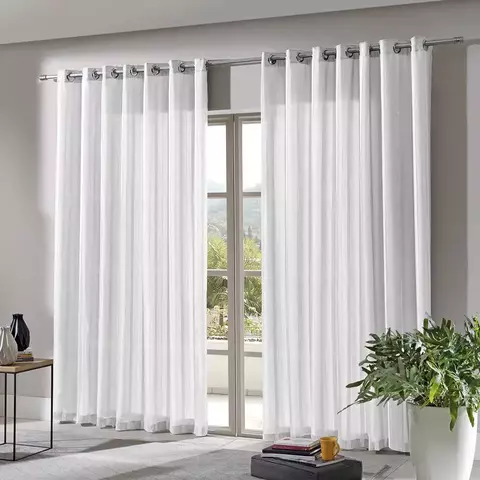 Cortina Ilhós Duplex Sorrento Branco 5,40 x 2,50