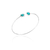 BRACELETE EM PRATA 925 FIO REGULAVEL PEDRA OVAL - comprar online