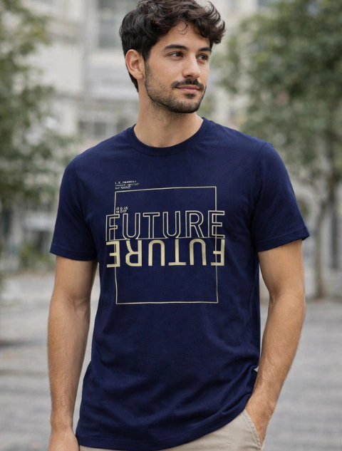 Camiseta Masculina Estampa The Future