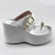 Nuuk - Plataforma Off-White com fivela dourada - comprar online