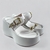 Nuuk - Plataforma Off-White com fivela dourada