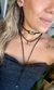Colar Chocker com pingente orgânico