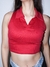 Blusa de decote V com gola - loja online