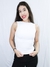 Blusa de poliamida com as costas aberta