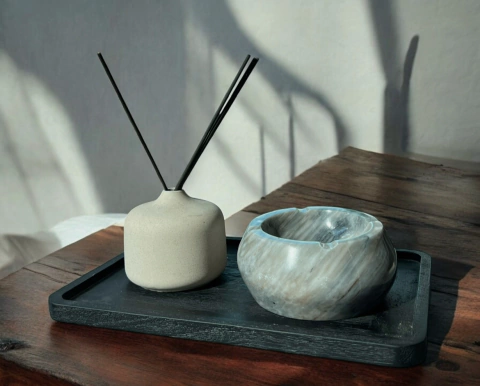 Cenicero De Mármol Artesanal - Circular Dona - comprar en línea