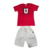 CONJ.UPALÔO CAMISETA E BERMUDA --VERM / OFF WHITE