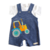 JARDINEIRA JEANS TRATOR MARINHO