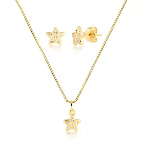 CONJUNTO ESTRELA COM PEDRAS DE ZIRCÔNIA - comprar online