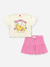 CONJ BLUSA E SHORTS NATURAL/ROSA CONFETE na internet