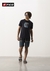 CAMISETA MEIA MALHA PENTEADA PRETO - comprar online