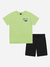 CONJ CAMISETA E BERMUDA VD FLUOR GREEN/PRETO