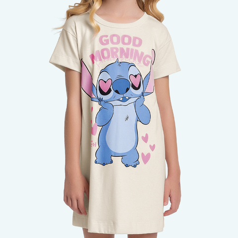 CAMISOLA DE PIJAMA EM MALHA 100%ALGODAO FEMININA BAUNILHA