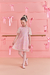 VESTIDO MANGA CURTA ROSA MENINA - comprar online