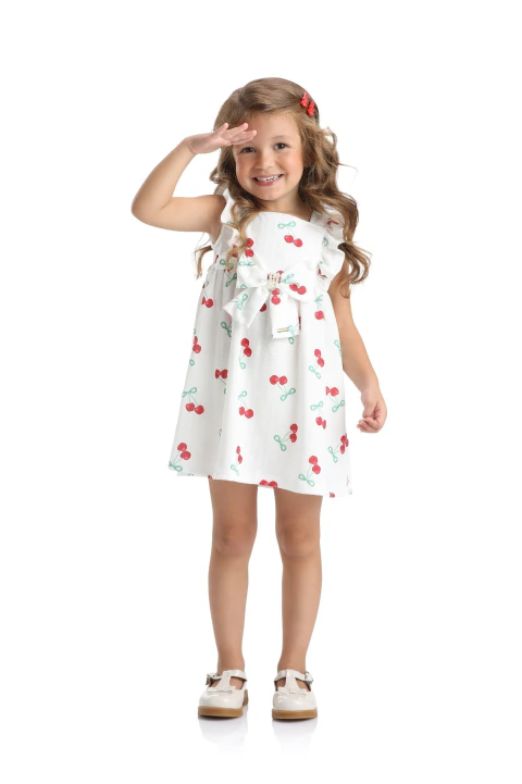 VESTIDO EM ANARRUGA ESTAMPADA