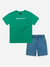 CONJ CAMISETA E BERMUDA VD VIVID/AZ JEANS M - Club Kids