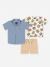 CONJ CAMISETA, BERMUDA E CAMISA - comprar online