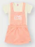 CONJ BODY E SALOPETE NATURAL/LARANJA NEON - comprar online
