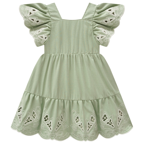 VESTIDO FEMININO VERDE CHA MATCHA
