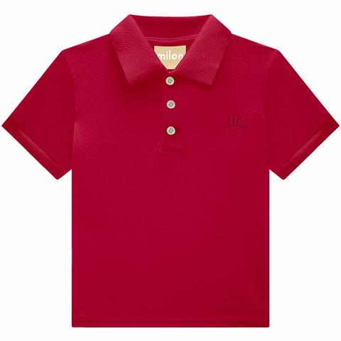 POLO MASCULINA VERMELHO RUBI