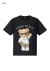BLUSA MEIA MALHA PENTEADA PRETO