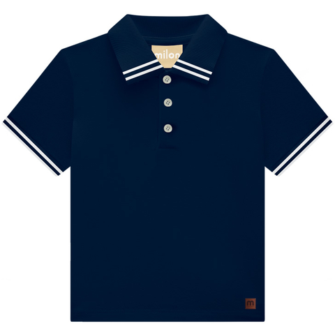 Polo Masculina Azul Marinho