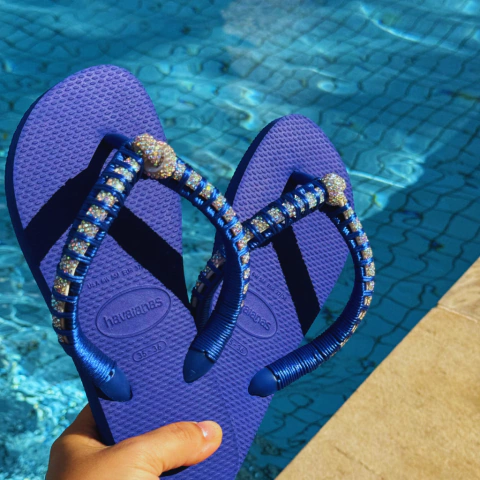 Havaianas Azul com Linha Azul