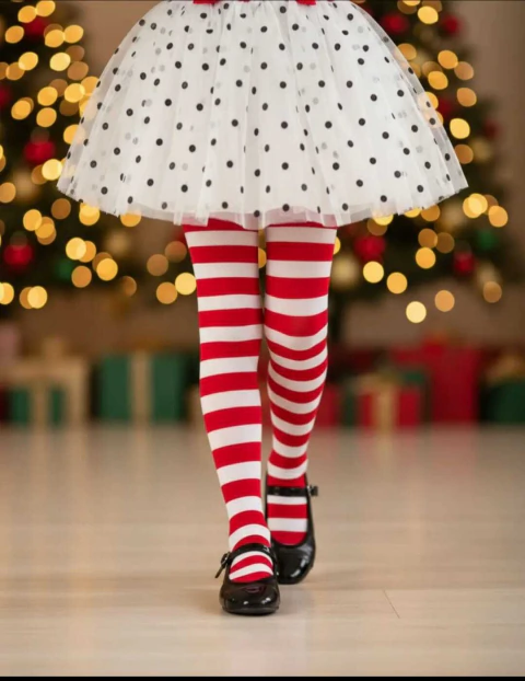 Panti rallada roja y blanco infantil