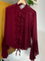 Camisa Susan Boho em Chifon Marsala - Silluê