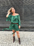 Vestido em Chiffon Verde Boho Chic com Amarração Frontal e Detalhes laterais | Modelo Donatella - Silluê
