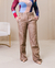 Calça Wide Leg Thaila Jeans com Viscose Fendi - comprar online