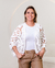 Kimono Elvira de Crochê em Linha Branco - comprar online