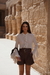 Camisa Susan Boho em Chifon Marsala - loja online