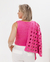 Twin Set Zita em Tricô com furos trabalhado em Fio Freddo Pink - comprar online