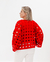 Twin Set Zita em Tricô com furos trabalhado em Fio Freddo Vermelho - comprar online