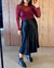 Blusa Ariana Segunda Pele Lisa Marsala - comprar online