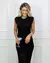 Vestido Mel em Tricô Escamas Preto - loja online