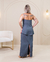 Vestido Sasha Saia Embutida em Linho e Viscose Rayon Cinza na internet
