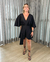 Vestido Helen em Viscose Amarração Lateral Preto - Silluê