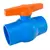 Registro Esfera Pvc rosca 1"- azul - Viqua