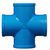 Cruzeta 50mm Soldável Conexões Irrigação Azul Pti - comprar online